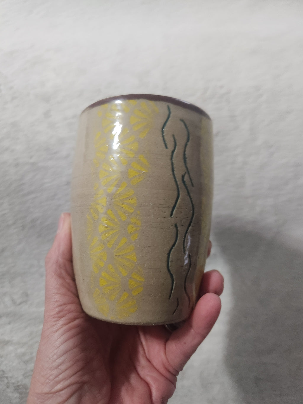 Flower and geo mug