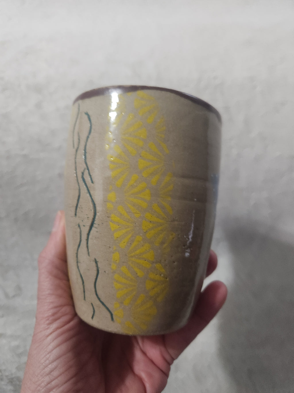 Flower and geo mug